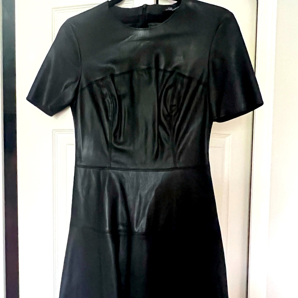 ZARA Midi Leather Dress